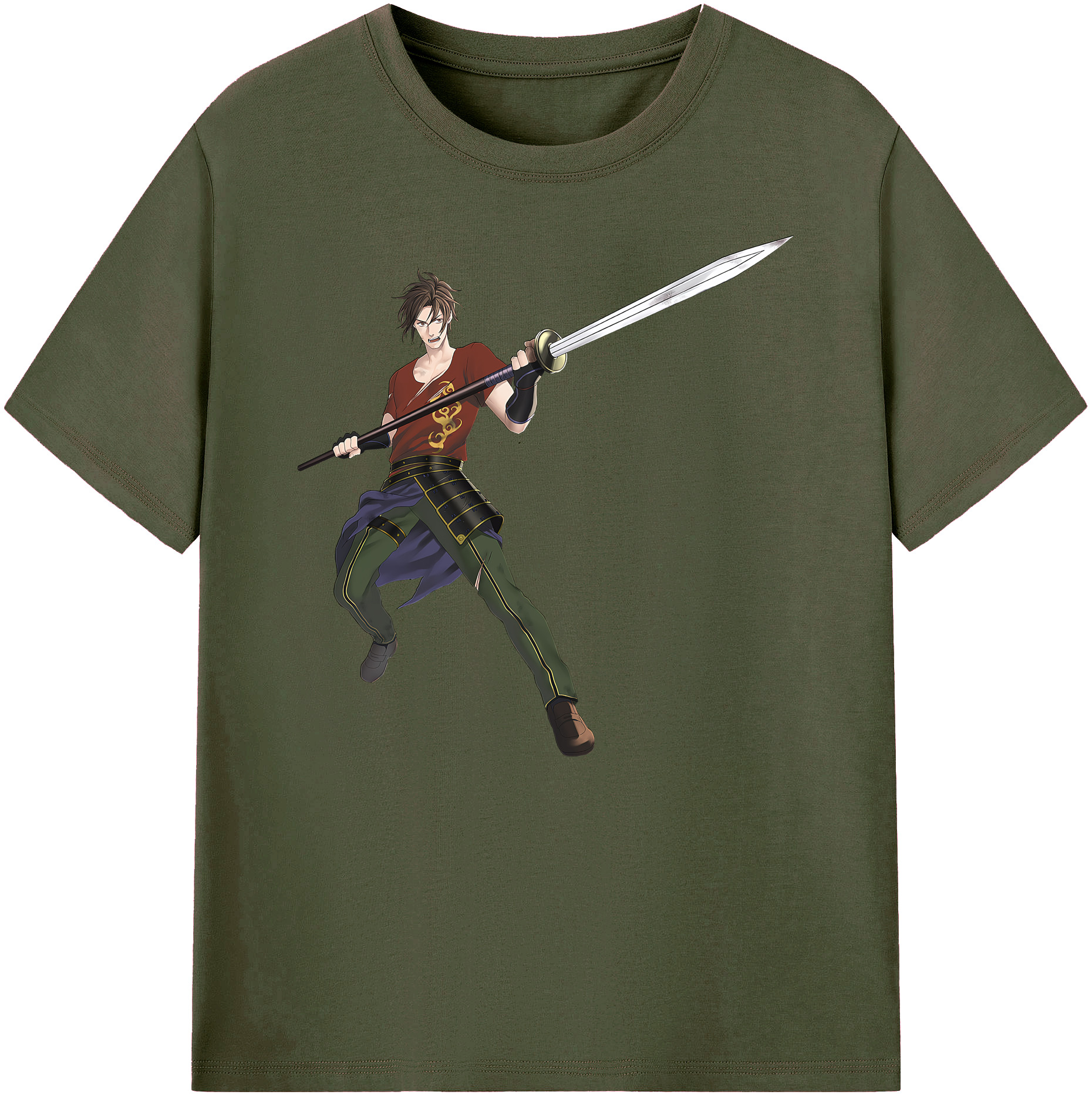 （画像用） 刀剣乱舞 Touken Ranbu 綿100％ メンズ半袖Tシャツ｜肌触りやわらか＆通気性